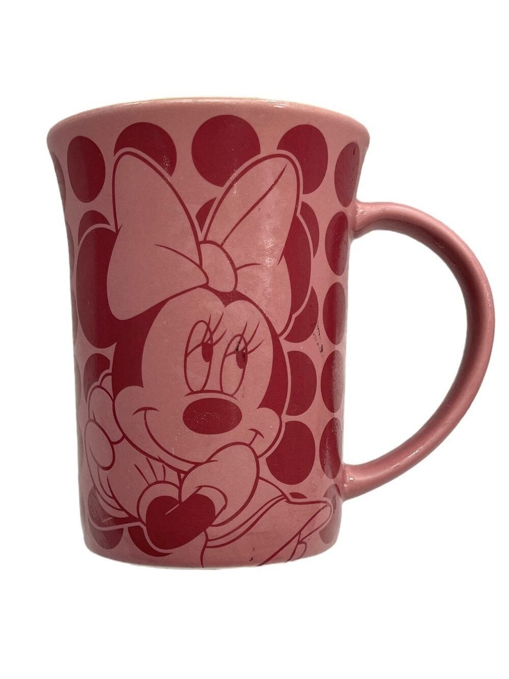 WALT DISNEY WORLD Minnie Mouse Pink and Lime Green Coffee Tea Mug 16oz